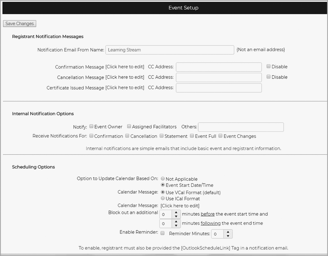 *Notifications – Learning Stream & GoSignMeUp Gold Support